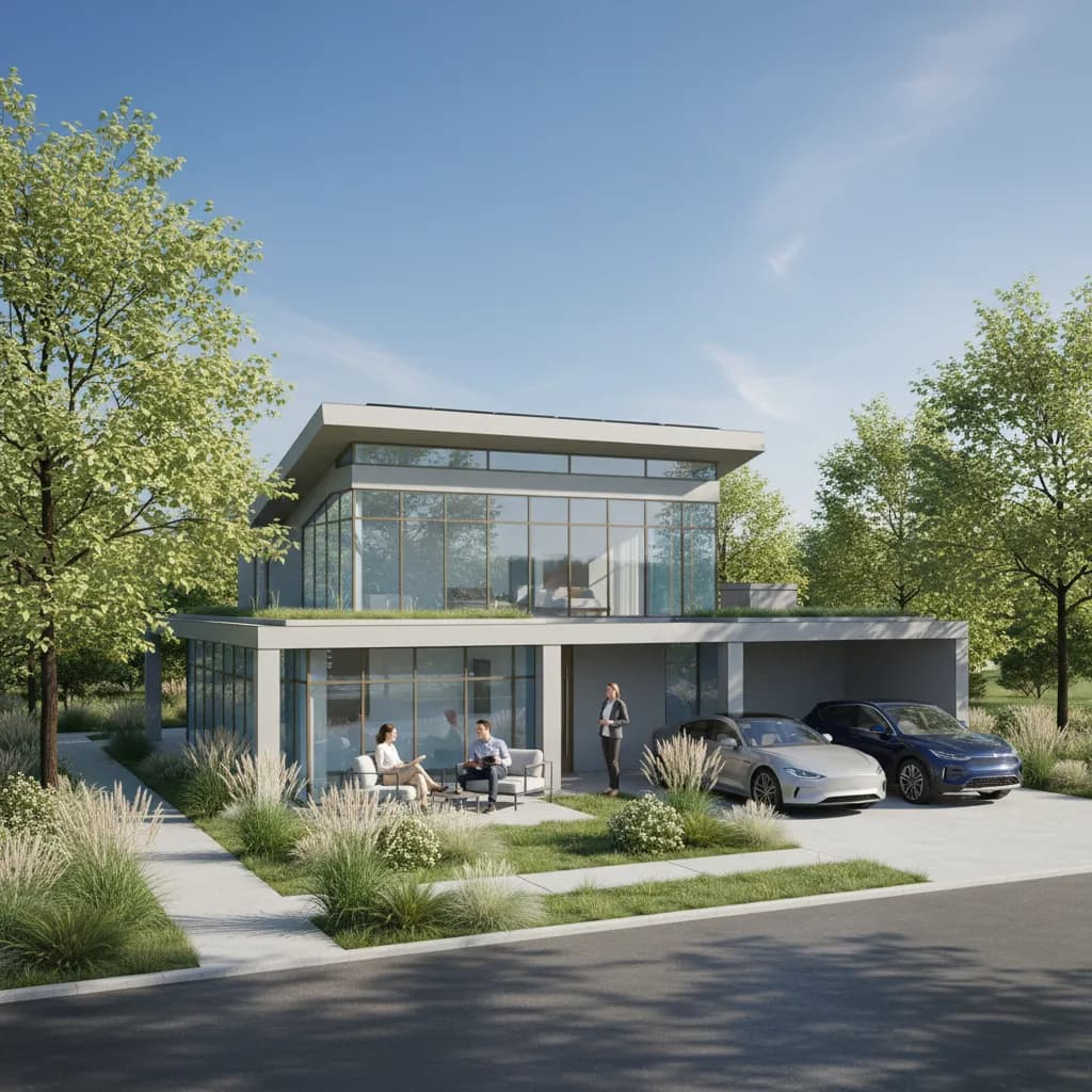 AI generated photorealistic architectural render