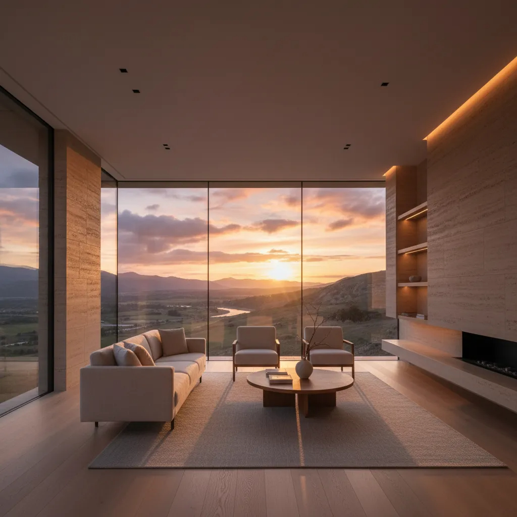 Photoreal exterior with controlled lighting & materials